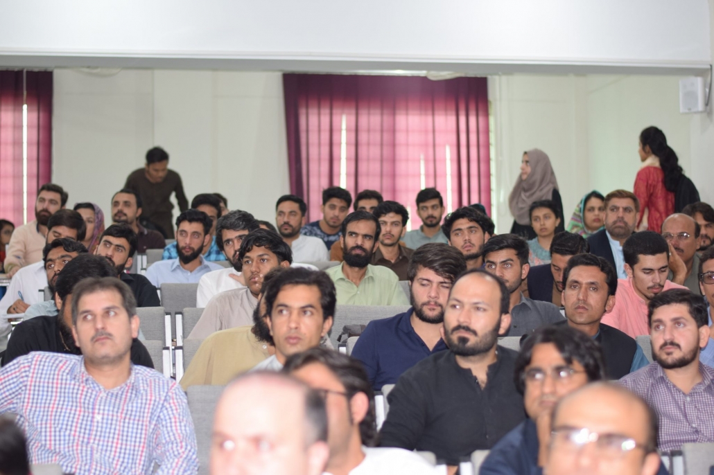 Audience listening intently