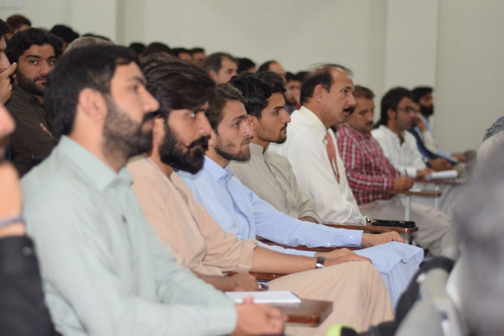 Prof. Shah speaking at QAU